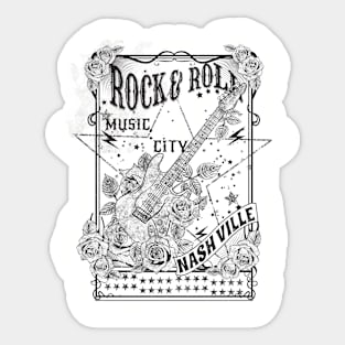 Rock and roll Nashville Sticker
